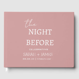 Minimalist Dusty Pink the Night Before Wedding  Guest Book