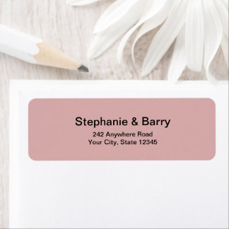 Minimalist Dusty Pink Wedding Return Address