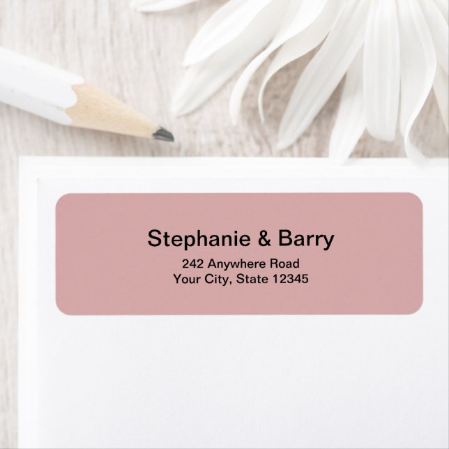 Minimalist Dusty Pink Wedding Return Address (Insitu)