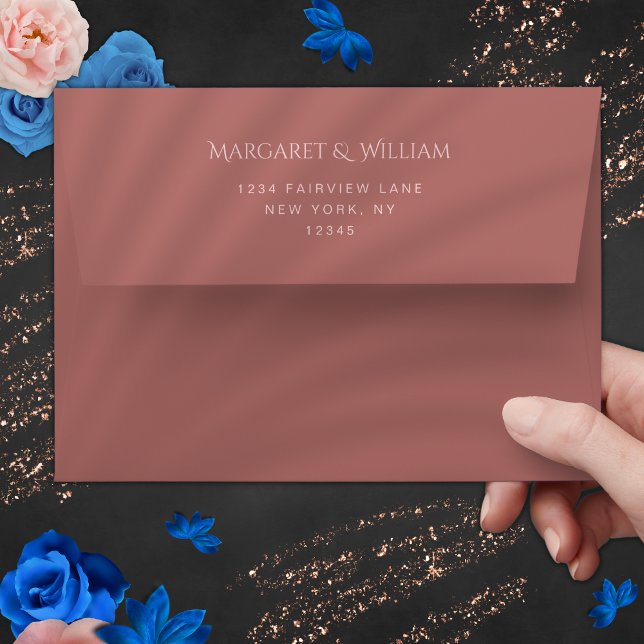 Minimalist Dusty Rose & Blush Pink Elegant Wedding Envelope (Creator Uploaded)