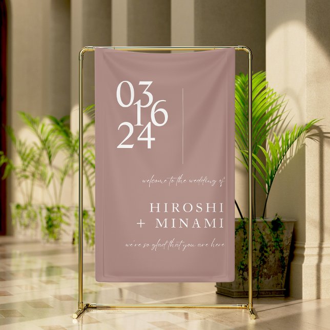 Minimalist Dusty Rose Modern Wedding Welcome Banner (Creator Uploaded)