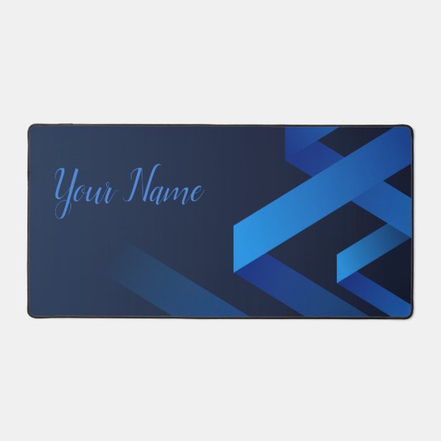 Minimalist Dynamic Roads not Taken Abstract Desk Mat (Front)