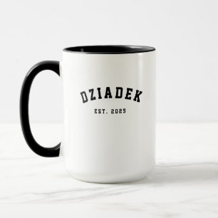 Minimalist Dziadek Est Year Mug