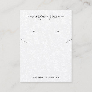 Minimalist Earring and Necklace Display Holder Business Card