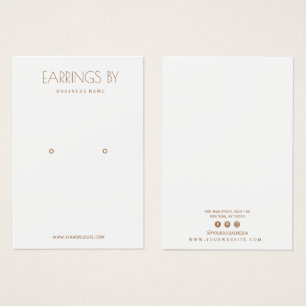 Minimalist  Earring Display Card