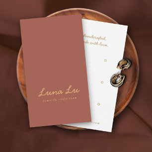 Minimalist Earring Jewellery Display Card