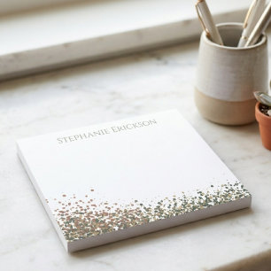 Minimalist Earth Tone Paint Splatter Art Notepad