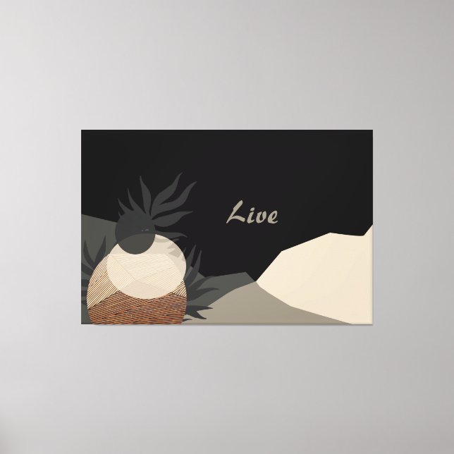 Minimalist Earth Tones Abstract Boho  Canvas Print (Front)