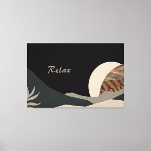 Minimalist Earth Tones Abstract Boho Canvas Print