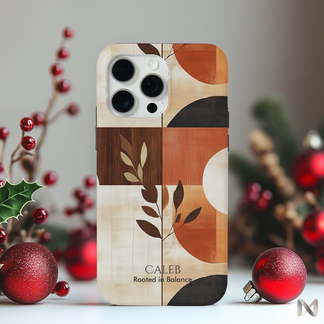 Minimalist Earthy Abstract Nature-Inspired Floral  Case-Mate iPhone Case (Creator Uploaded)