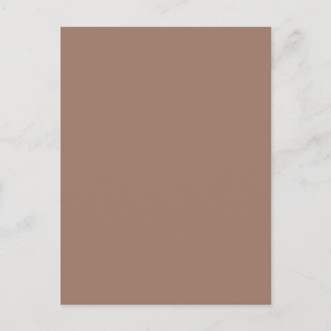 Minimalist Earthy Brown Postcard (Front)