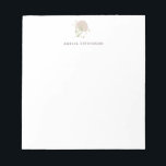Minimalist Earthy Pastel Botanicals Personalised  Notepad<br><div class="desc">This minimalist botanical drawing features a simple leaf surrounded by abstract shapes and stars in an earthy pastel colour palette of blush and sage,  personalised with your name.</div>
