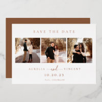 Minimalist Earthy Rust Photo Save The Date