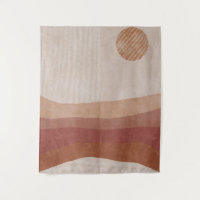 Minimalist Earthy Tones Abstract Landscape Art