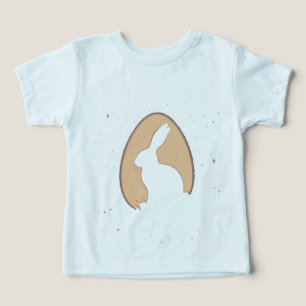 Minimalist Easter Bunny in Egg Shape