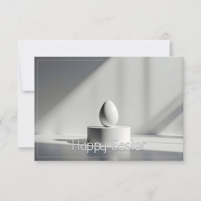Minimalist Easter Egg on Modern Pedestal (Front)