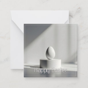 Minimalist Easter Egg on Modern Pedestal Card