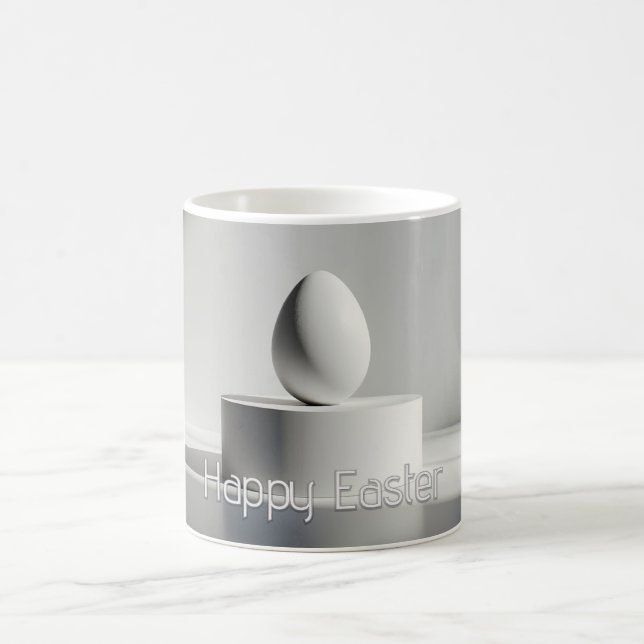 Minimalist Easter Egg on Modern Pedestal Coffee Mug (Center)
