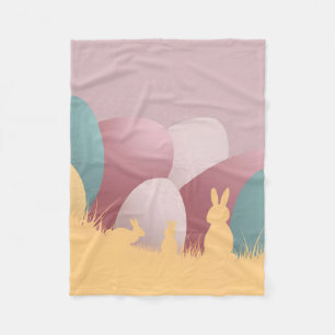 Minimalist Easter Elegance Fleece Blanket