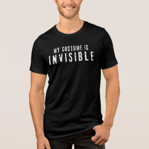 Minimalist Easy Simple Invisible Halloween Costume Tri-Blend Shirt