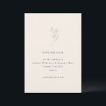 Minimalist Ecru Floral Line Art Elegant Wedding Save The Date<br><div class="desc">Minimalist Ecru Floral Line Art Elegant Wedding Save the Date</div>