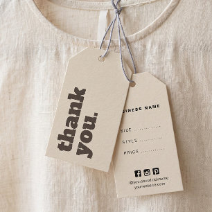 Minimalist Editable Company Name Price Hang Tag