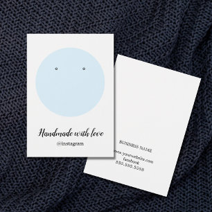 Minimalist Eleant Blue White Earring Card