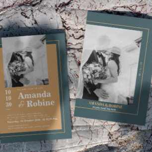 Minimalist Elegance Modern Photo Wedding Invitation