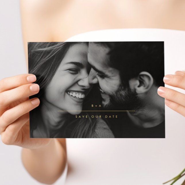 MINIMALIST elegance Photo Save The Date Gold (Creator Uploaded)