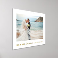 Minimalist Elegance Wedding Photo White and Gold