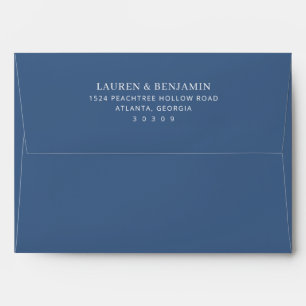 Minimalist Elegancy Blue Serif Envelope