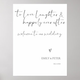 Minimalist Elegant 18by24 welcome To Our Wedding Poster