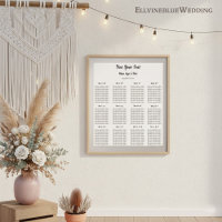 Minimalist Elegant ABC Typography Seating Plan