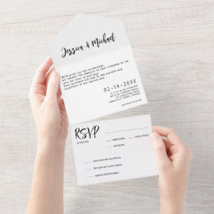 💍 Minimalist Elegant  All In One Invitation