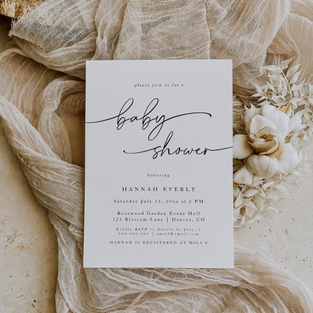 Minimalist Elegant Baby Shower Invitation (Creator Uploaded)