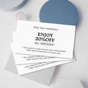 Minimalist Elegant Beauty Salon Discount Card