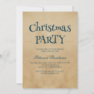 Minimalist Elegant Beige Christmas Party  Invitation
