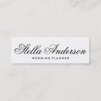 Minimalist elegant black and white business card