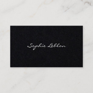 minimalist elegant black and white business card