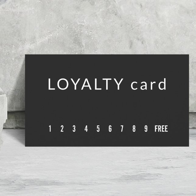 Minimalist Elegant Black and White Loyalty Card (Creator Uploaded)
