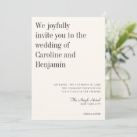 Minimalist Elegant Black and White Modern Wedding