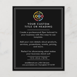 Minimalist Elegant Black Business Logo Promotional Flyer