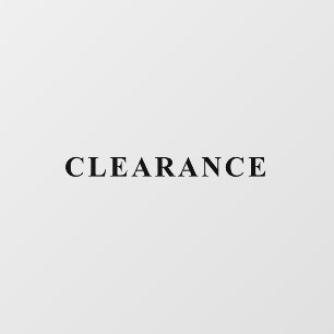 Minimalist Elegant Black CLEARANCE Storefront Wind