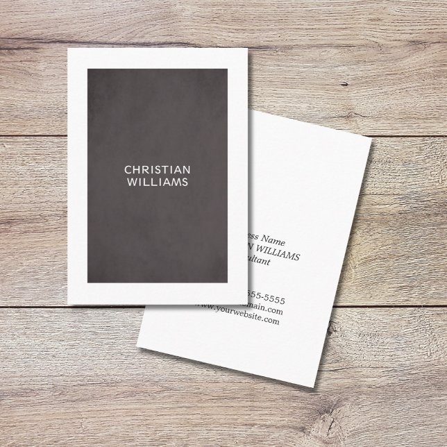 Minimalist Elegant Black White Consultant Business Card (Creator Uploaded)