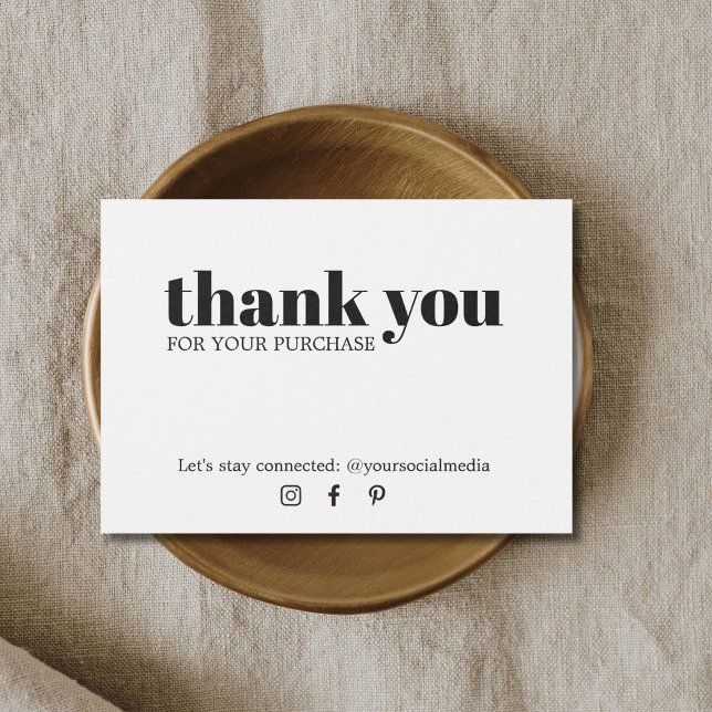 Minimalist Elegant Black White Thank You Coupon (Creator Uploaded)