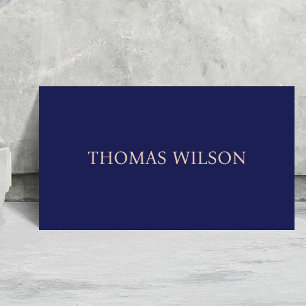 Minimalist Elegant Blue Pastel Bold Networking Business Card