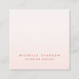 Minimalist Elegant Blush Pink Professional Square Business Card