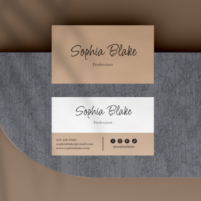 Minimalist Elegant Boho - Custom Professional  Business Card (Creator Uploaded)