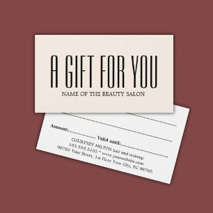 Minimalist Elegant Bold Beige Black Salon