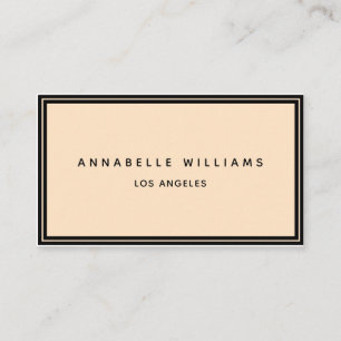 Minimalist Elegant Boutique Black Coral Business Card